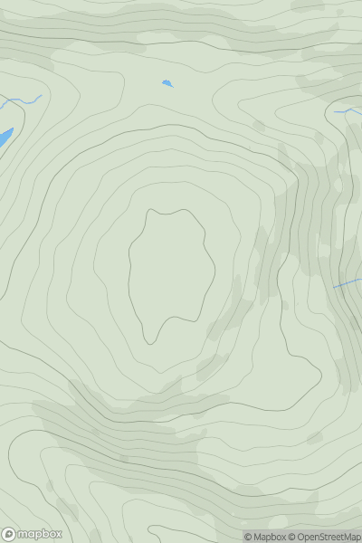 Thumbnail image for Red Hill [Welshpool to Hay-on-Wye] showing contour plot for surrounding peak